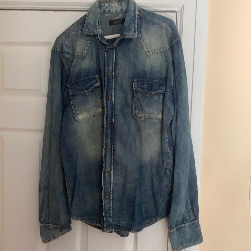 Zara blue denim shirt